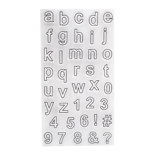 6 Pack: Block Letter Clear Stamps by Recollections™